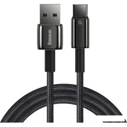 Кабель Baseus Tungsten Gold USB Type-A - USB Type-C (2 м, черный)