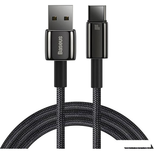 Кабель Baseus Tungsten Gold USB Type-A - USB Type-C (2 м, черный)