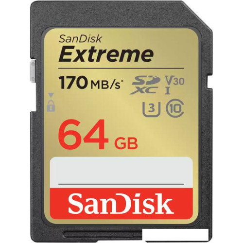 Карта памяти SanDisk Extreme SDXC SDSDXV2-064G-GNCIN 64GB