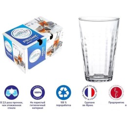 Набор стаканов для воды и напитков Duralex Prisme Clear 1034AB06A0111