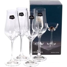Набор бокалов для шампанского Bohemia Crystal Pralines 40894/100-4