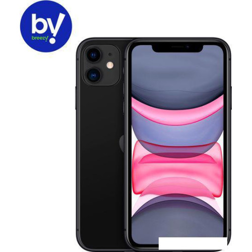 Смартфон Apple iPhone 11 128GB Воcстановленный by Breezy, грейд B (черный)