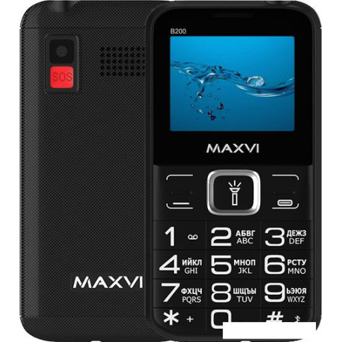 Кнопочный телефон Maxvi B200 (черный)