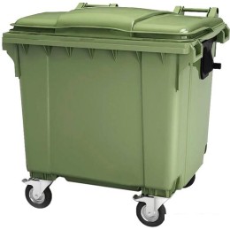 Контейнер для мусора Эдванс 1100 л, с крышкой (пластик, зеленый)