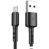 Кабель Vipfan X02 USB Type-A - Lightning (1.8 м, черный)