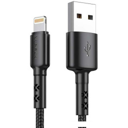 Кабель Vipfan X02 USB Type-A - Lightning (1.8 м, черный)