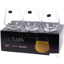 Набор стаканов для воды и напитков Bohemia Crystal Tulipa 25300/350