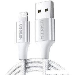 Кабель Ugreen US199 60162 USB Type-A - Lightning (1.5 м, серебристый)