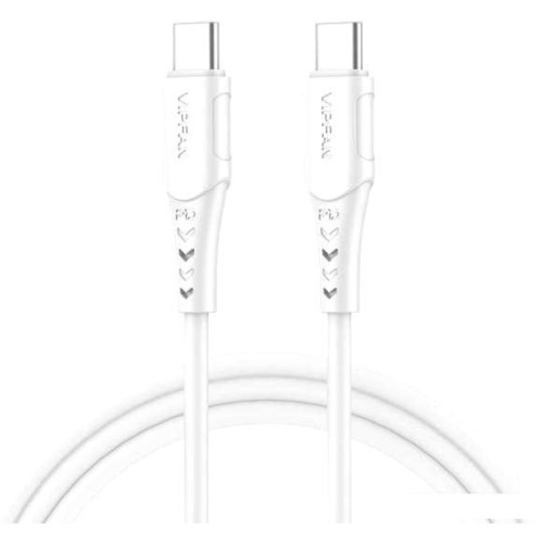Кабель Vipfan P05 USB Type-C- USB Type-C (1 м, белый)