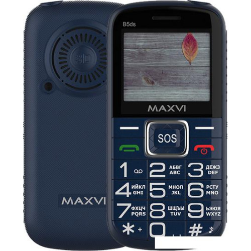 Кнопочный телефон Maxvi B5ds (синий)