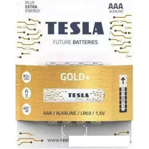 Батарейка Tesla Batteries Gold+ AAA LR03 1.5V 1099137207 4 шт