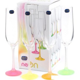 Набор бокалов для шампанского Bohemia Crystal Neon 40729/D4892/190-4