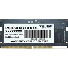 Оперативная память Patriot Signature Line 8ГБ DDR5 4800 МГц PSD58G480041S