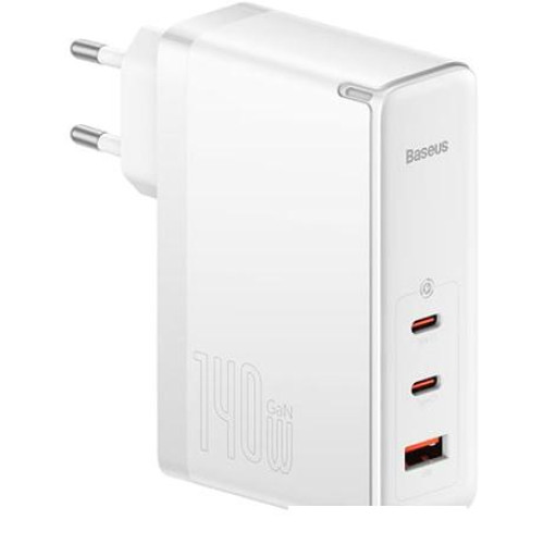 Сетевое зарядное Baseus GaN5 Pro Fast Charger 2C+U 140W EU (белый)