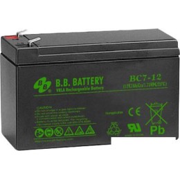 Аккумулятор для ИБП B.B. Battery BC7-12 (12В/7 А·ч)