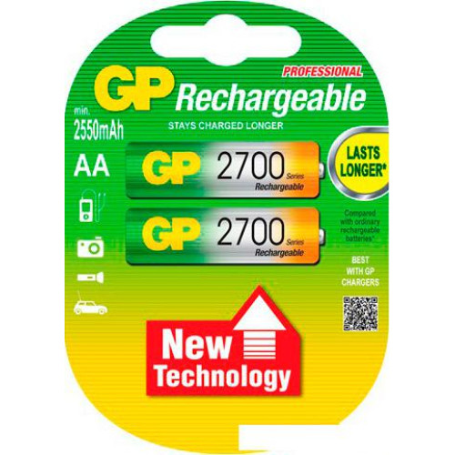 Аккумуляторы GP AA 2700mAh 2 шт. [270AAHC]