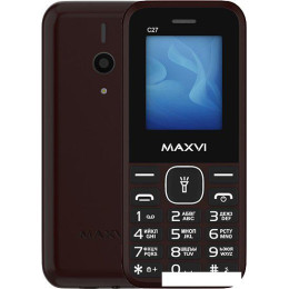 Кнопочный телефон Maxvi C27 (коричневый)