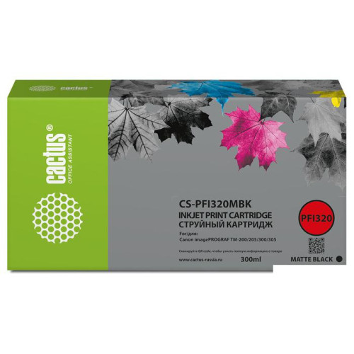 Картридж CACTUS CS-PFI320MBK (аналог Canon PFI320MBK)