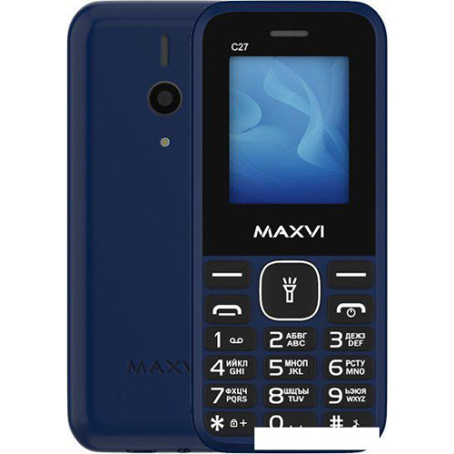 Кнопочный телефон Maxvi C27 (синий)