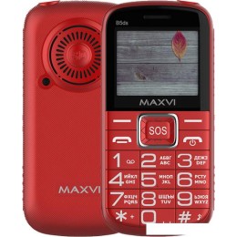 Кнопочный телефон Maxvi B5ds (красный)