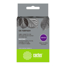 Картридж CACTUS CS-TZEFX231 (аналог Brother TZe-FX231)