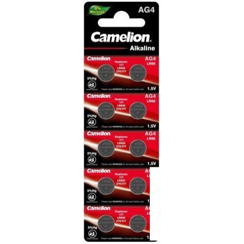 Батарейка Camelion AG4-BP10 Mercury Free 12812