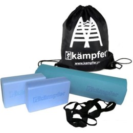 Набор для йоги Kampfer Combo (голубой/черный)