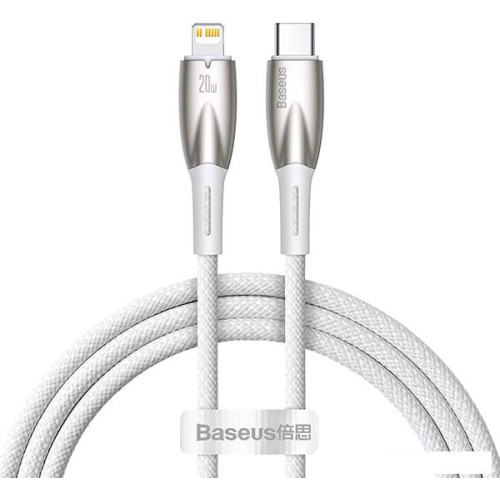 Кабель Baseus Glimmer Series Fast Charging Data Cable Type-C - Lightning 20W CADH000002 (1 м, белый)