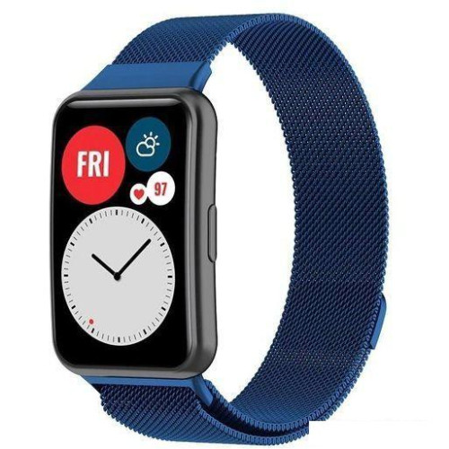 Браслет Rumi Milanese loop металлический для Huawei Watch FIT, Watch FIT Elegant (синий)