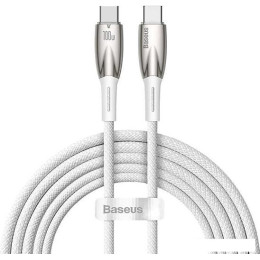 Кабель Baseus Glimmer Series Fast Charging Data Cable USB Type-C - Type-C 100W CADH000702 (1 м, белый)