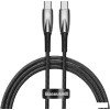 Кабель Baseus Glimmer Series Fast Charging Data Cable USB Type-C - Type-C 100W CADH000701 (1 м, черный)
