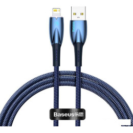 Кабель Baseus Glimmer Series Fast Charging Data Cable USB Type-A - Lightning 2.4A CADH000303 (2 м, синий)