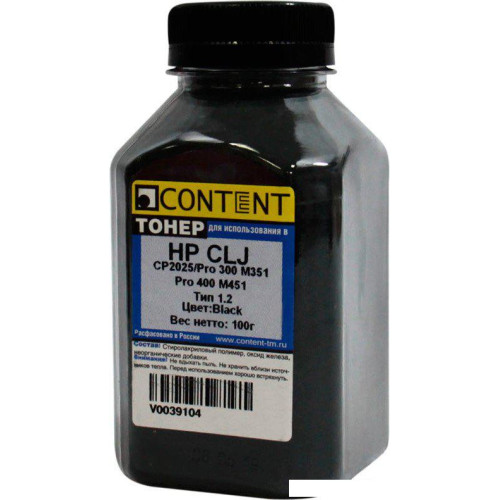 Тонер Content для HP CLJ CP2025/Pro 300 M351/Pro 400 M451 Тип 1.2 100 г