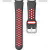 Ремешок Rumi Sport N-style силиконовый для Samsung Galaxy Watch4/5 (20 мм, черный/красный)