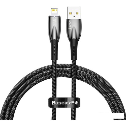Кабель Baseus Glimmer Series Fast Charging Data Cable USB Type-A - Lightning 2.4A CADH000201 (1 м, черный)