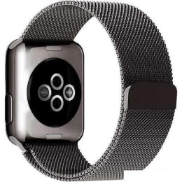 Браслет Rumi Milanese loop металлический для Apple Watch 42/44/45mm (черный)
