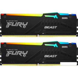 Оперативная память Kingston FURY Beast RGB 2x32ГБ DDR5 6000МГц KF560C40BBAK2-64