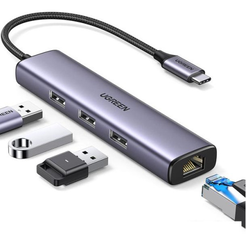 USB-хаб  Ugreen CM475 USB C to Ethernet 60600