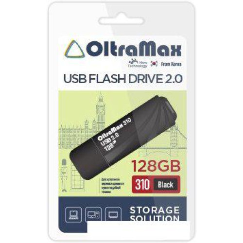 USB Flash OltraMax 310 128GB (черный)