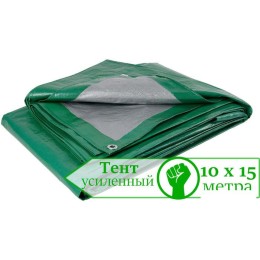 Тент GreenTerra Тарпаулин 10x15 (зеленый/серебро)