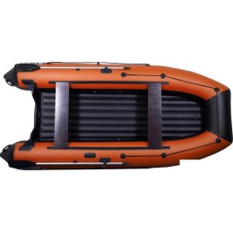Моторно-гребная лодка KittBoats 430 НДНД (черный/оранжевый)