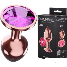 Анальная пробка Lola Toys Diamond Quartz Shine L 4023-02lola (розовое золото)