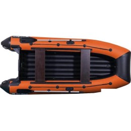 Моторно-гребная лодка KittBoats 340 НДНД (черный/оранжевый)