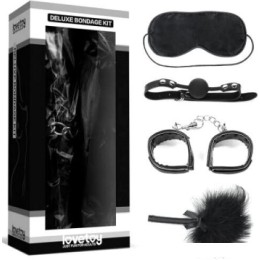 БДСМ набор Lovetoy Deluxe Bondage Kit (маска, кляп, наручники, тиклер) SM1007Black