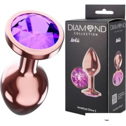 Анальная пробка Lola Toys Diamond Amethyst Shine S 4025-01lola (розовое золото)