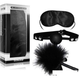 БДСМ набор Lovetoy Deluxe Bondage Kit (маска,кляп,тиклер) SM1002 Black