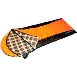 Спальный мешок Campus Cougar 250 R-zip (правая молния, оранжевый/черный)