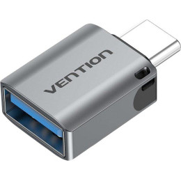 Адаптер Vention CDQH0 USB Type-A - USB Type-C (серебристый)