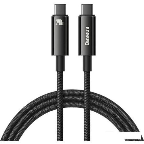 Кабель Baseus Tungsten Gold Fast Charging Data Cable USB Type-C - USB Type-C (1 м, черный)