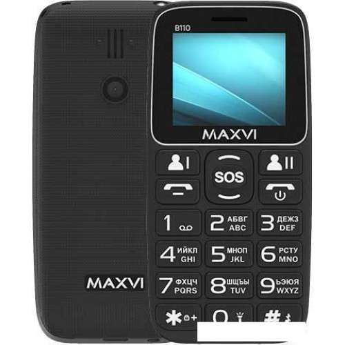 Кнопочный телефон Maxvi B110 (черный)